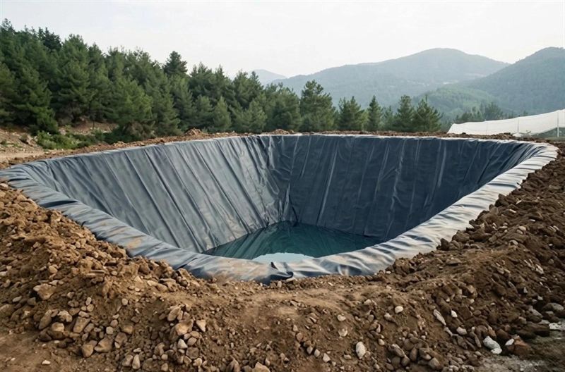 Heavy duty agricultural farm pond geomembrane lining